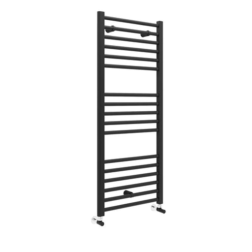 Pure Baths Lagoon Straight 1200 x 600mm Towel Warmer - Matt Black