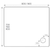 Pure Baths ALPHA 900MM X 800MM SHOWER TRAY