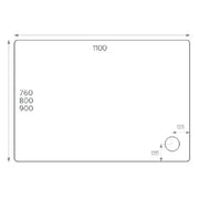 Pure Baths ALPHA 1100MM X 800MM SHOWER TRAY