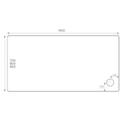 Pure Baths ALPHA 1400MM X 900MM SHOWER TRAY