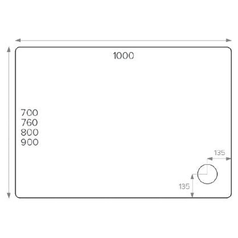 Pure Baths ALPHA 1000MM X 900MM ANTI-SLIP             SHOWER TRAY