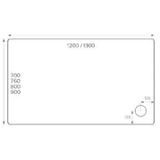 Pure Baths ALPHA 1200MM X 760MM ANTI-SLIP             SHOWER TRAY