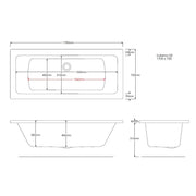 Pure Baths Reflect 1700mm x 700mm Double Ended Bath