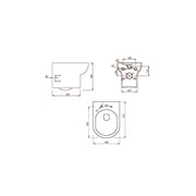 Pure Baths Glade Round 360mm x 515mm x 360mm Wall Hung WC Pan - White