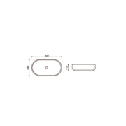 Pure Baths Drift 500mm x 380mm Round Freestanding Bowl Basin - White