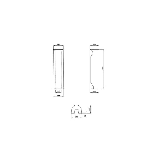 Pure Baths Drift Round 680mm x 185mm Full Pedestal - White