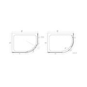 Pure Baths Belmont 6mm x 1200mm x 900mm 2 Door Quadrant Shower Enclosure