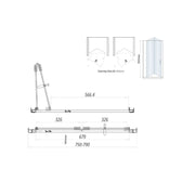 Pure Baths Belmont 6mm x 800mm Bi-fold Shower Door