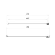 Pure Baths Belmont 6mm x 760mm Side Shower Panel