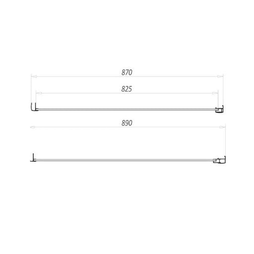 Pure Baths Belmont 6mm x 900mm Side Shower Panel
