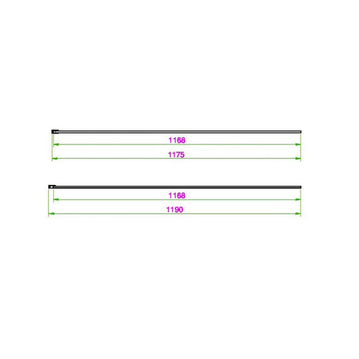 Pure Baths Belmont 8mm x 1200mm Wetroom Panel
