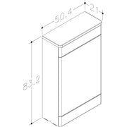 Pure Baths Isle 500mm x 830mm x 210mm WC Unit Only - Matt Grey