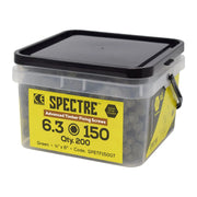 Spectre T/Fix Screw 6.3x150mm Tub 200 T17 Tip 1000hr Green