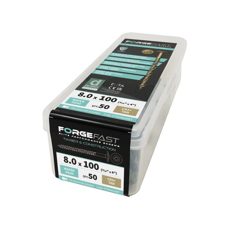 ForgeFast Wafer Head 8.0x300 Per 25 2000h Tan TX
