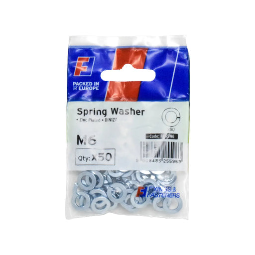 ForgePack Spring Washer 50 per Pk M6 ZP (S)
