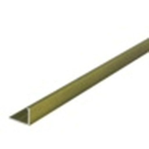 Tile Rite Gloss Brushed Gold Metal Tile Trim L Profile 12mm x 2.44m