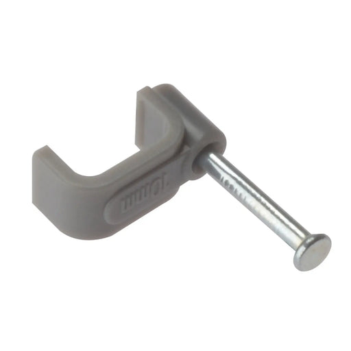 Flat Cable Clip 16.0mm Bx 100 Grey