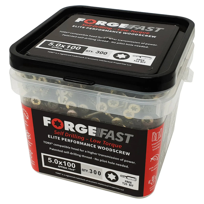 ForgeFast Torx Comp ZY 5.0x20 Tub 1200 Self Drilling W/Screw