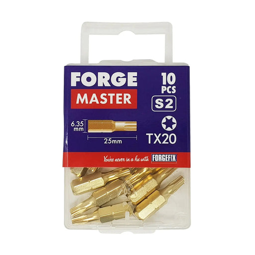 ForgeMaster Torx Compat. Bit 10 Pieces T25 x 25mm