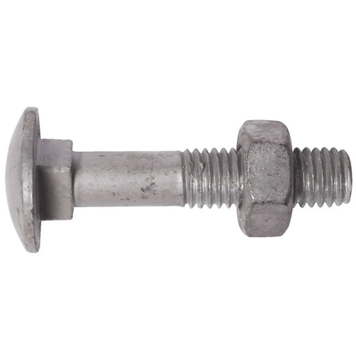 TimberMate Cup Sq Hex M8x50 Galv Gr4.8 DIN603/555 Bx 100