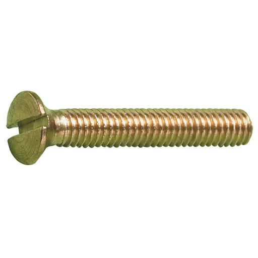 MetalMate Screw Brass M6x12 Slot Csk Hd DIN963 Bx 200