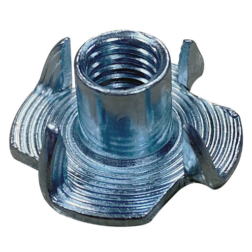 MetalMate Tee Nut BZP M8 Four Prongs 11mm Bx 200