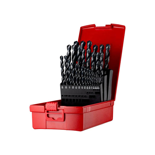 Dormer Drill Set 29pc DIN338 Plastic Case Steam Tempr Per 1