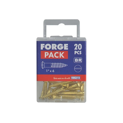 ForgePack Slotted RAH W/Screw 25 per Pk Brass 3/4"x6