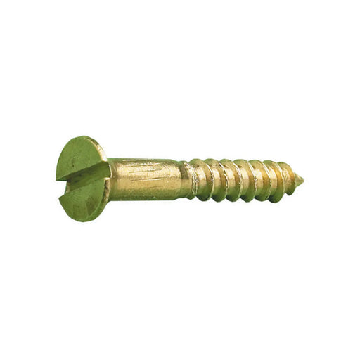 TimberMate Screw Brass1.1/4x10 Slot Csk Hd Single Bx 200