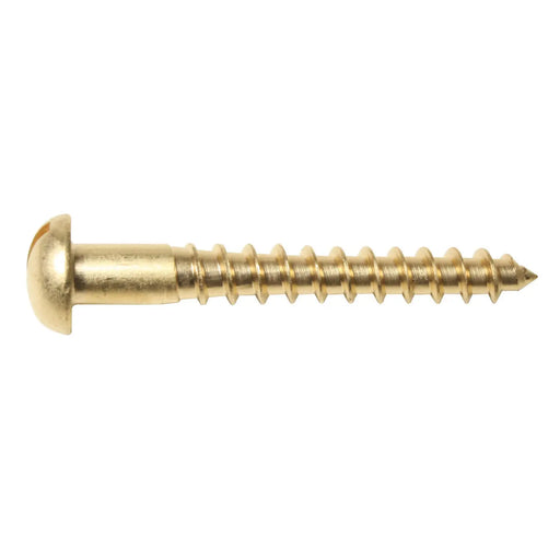 TimberMate Screw Brass 1/2x4 Slot Rnd Hd Single Bx 200