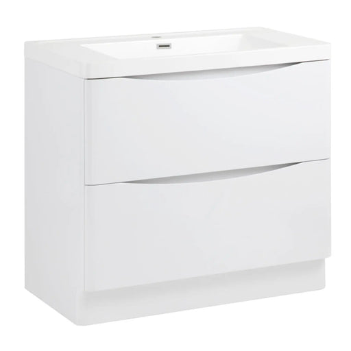 SP Ocata Gloss White 2 Drawer Basin Unit 900mm