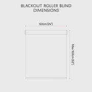 RENAISSANCE Blackout Roller Blind Black 60cm