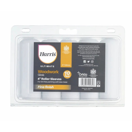 Harris Ultimate Woodwork Gloss Sleeve 4" 10 Pack