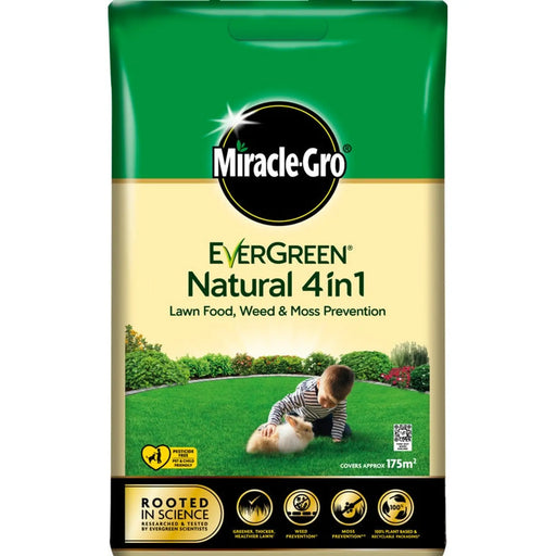 Miracle-Gro® Natural 4 in 1 Feed, Weed & Mosskiller 175sqm