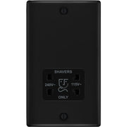 BG Dual Voltage Shaver Socket Matt Black