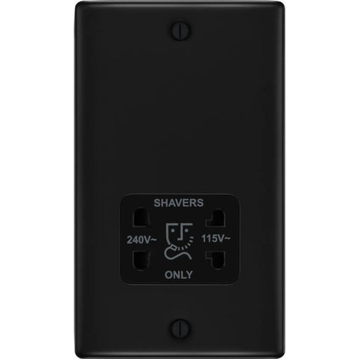 BG Dual Voltage Shaver Socket Matt Black