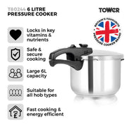 Tower Pressure Cooker 22cm 6L