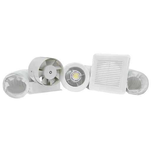 Securlec Quiet LED Showerlite Fan Kit 100mm 4"