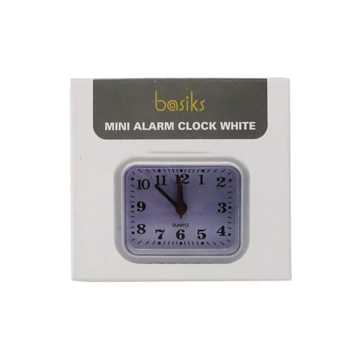 Basiks Mini Alarm Clock White