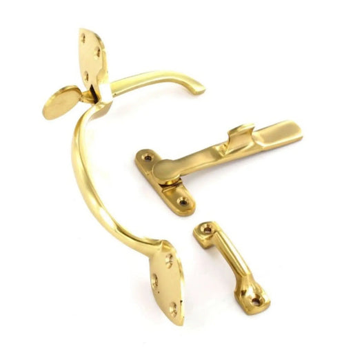 Securit Brass Suffolk Latch Set 200mm - Pack of 3