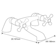 SP Bath Filler Tap W: 180mm D: 157mm