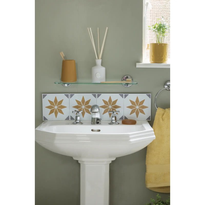d-c-fix® Self Adhesive Wall Tile Alia Gold 15cm x 15cm / Pack Of 6