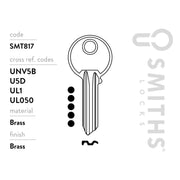 Smiths Locks Universal 5 Pin Key Blank Pack 10