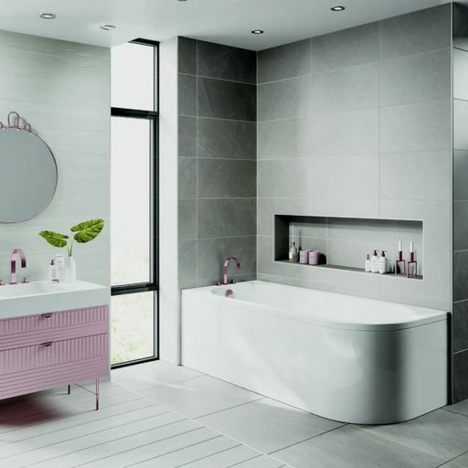 Trojan J Shape Bath Left Hand 750 x 1700mm