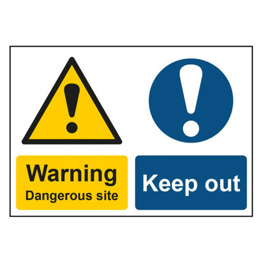 "Danger Keep Out" - 1.2mm Recyclable PP Sign (450mm x 300mm)