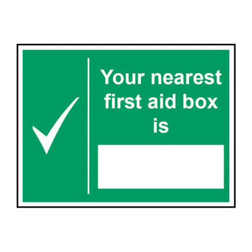 Your nearest first aid box - SAV (200 x 150mm) - Min Order 4