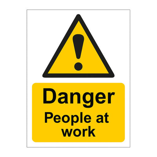 Danger People at work1.2mm Recyclable PP (300 x 400mm) - Min Order 2