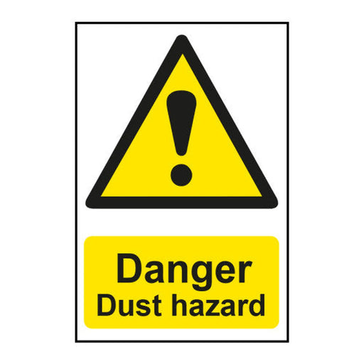 Danger Dust hazard 1.2mm Recyclable PP (200 x 300mm) - Min Order 2