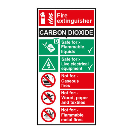 Fire extinguisher: CO2 - SAV (100 x 200mm) - Min Order 4