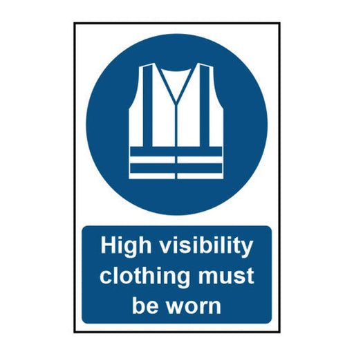High visibility clothing must be worn - Self Adhesive PP (400 x 600mm)